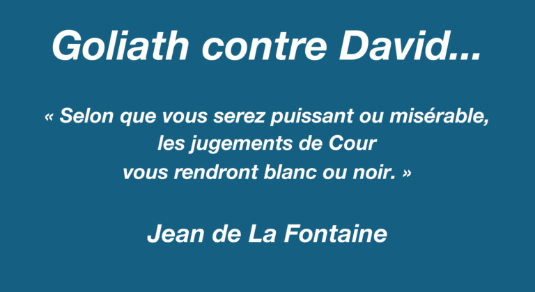 Affiche de l’article Goliath contre David
