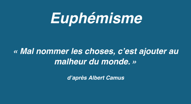 Affiche de l’article Euphémisme