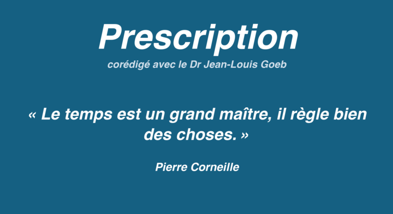 Affiche de l’article Prescription