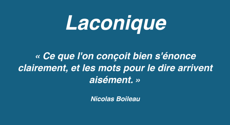 Affiche de l’article Laconique